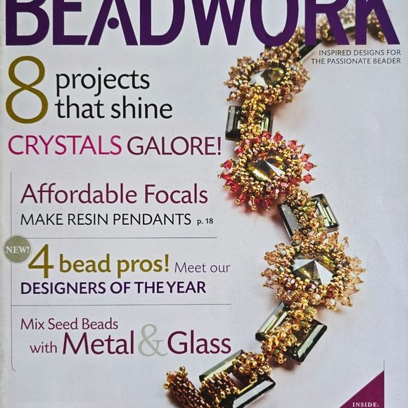 Beadwork Magazine February March 2009 Crystals Galore - Picture 12 of 12